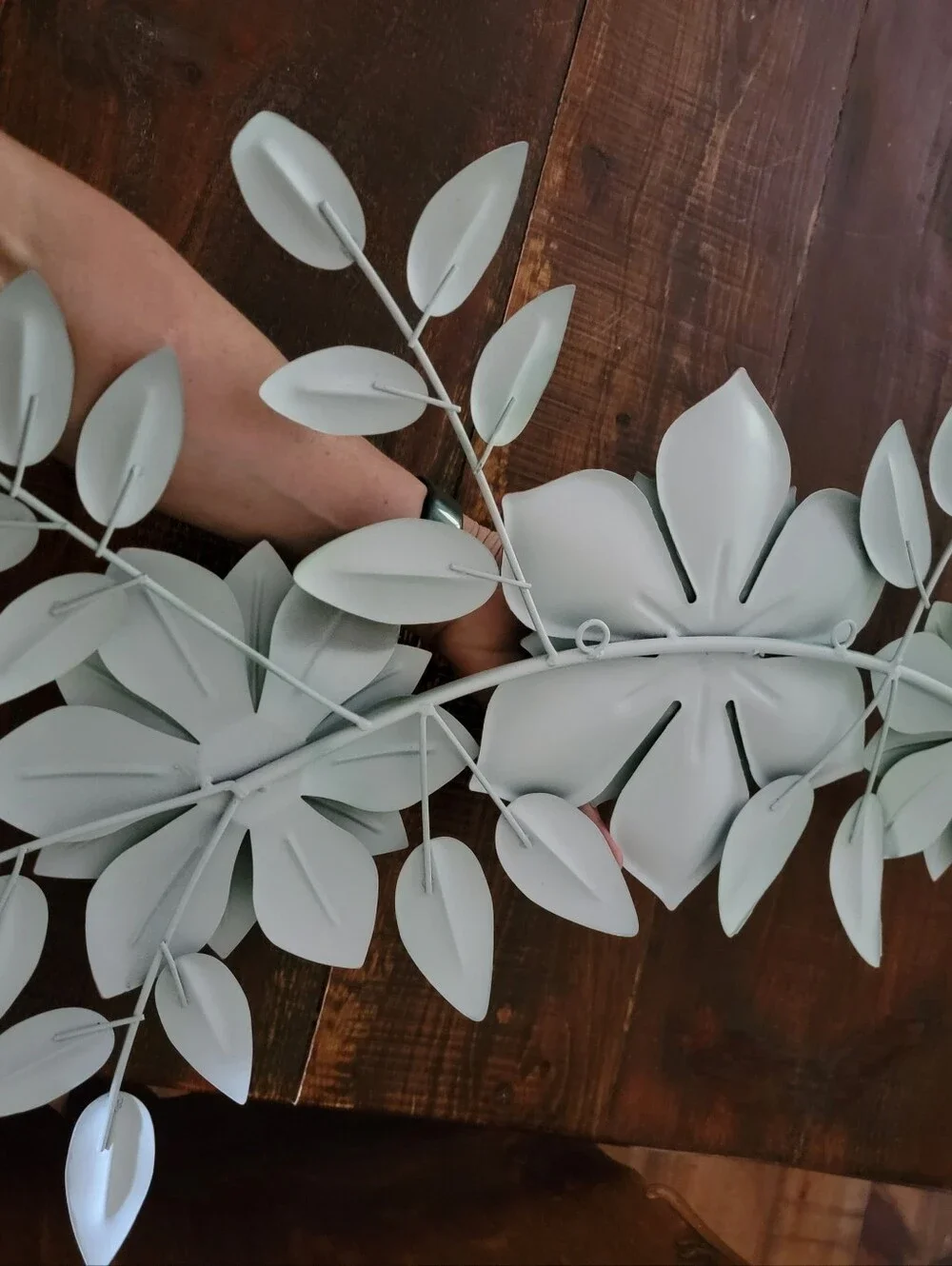 Metal Succulent Wall Art In Mint Green Blue